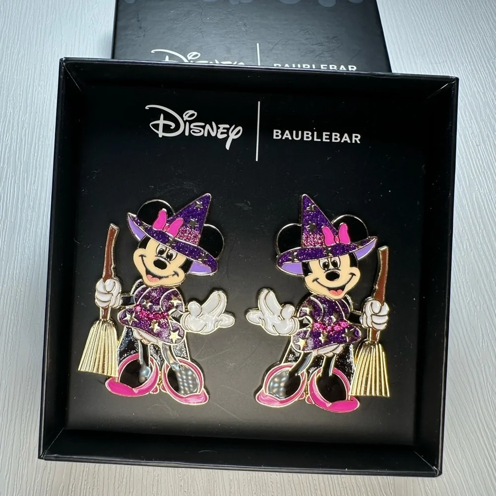 BaubleBar Disney Minnie Mouse Witch earrings NWT